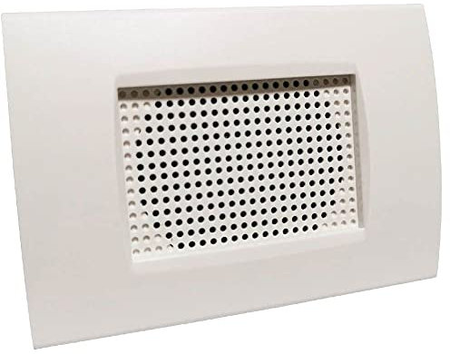 Vetrineinrete® Altoparlante incasso con placca compatibile con living light international air cassetta 503 diffusore audio 15 watt (Bianco)