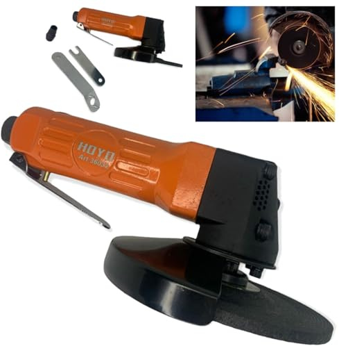 OISE ART STORE Trade Shop - Smerigliatrice Angolare Ad Aria Compressa Lavorazione Metallo 125mm Attacco 1/4