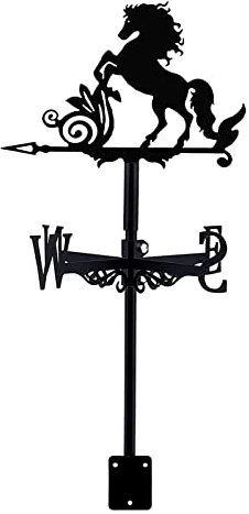 Wetterfahne für Garten Metall Pferd Dekor Wetterfahne Bauernhaus Deko mit Pferd Ornament Windfahne