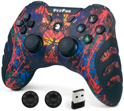 PC Controller 2,4G Wireless für PC/PS3/Steam/Android TV mit Hall Joysticks | Controller PS3 Gamepad PC mit Dual Vibration, Gaming Controllers für Windows 11/10/8 PS3 Steam Android TV Box Raspberry Pi