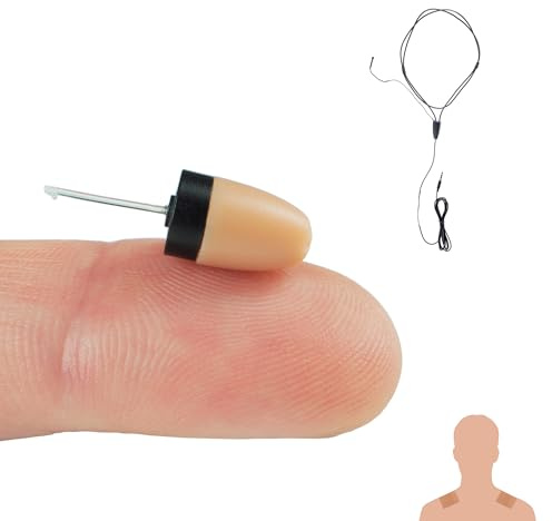 PingaOculto Oreillette Espion Ecouteur Mini Invisible Examen VIP Pro Caché Telephone Microphone Bandes Adhésives - Casque sans Fil Ecoute à Distance (Oreillette Espion VIP Pro Mini + Microphone)
