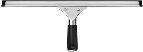 Tibapla Rasqueta Limpiacristales Profesional, Limpia Mamparas Ducha Cristal, Limpiacristales de Acero Inoxidable, 45cm Rasqueta Multiusos para Ventana, Baño, Cristal, Puerta de Ducha