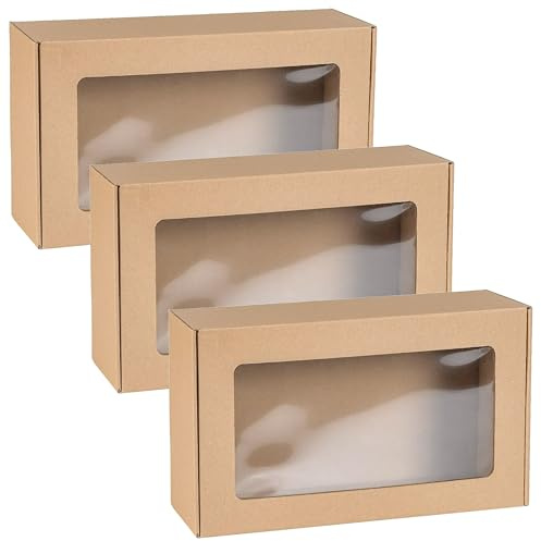 Geschenkbox rechteckig mit Fenster 35x20x10cm (3)