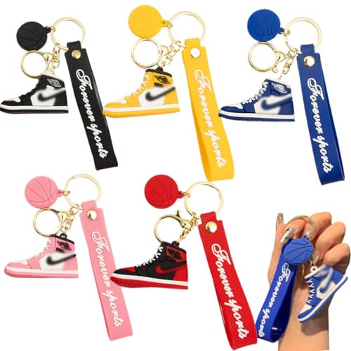 Bukezudang Sneaker-Schlüsselanhänger, Sneaker Schuh Keychain, Sneaker Schlüsselanhänger Sport Geschenk Anhänger Geburtstagsfeier Souvenir