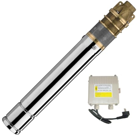 POMPA PER POZZI PROFONDI 3 750W POMPA SOMMERGIBILE COMPATIBILE CON SABBIA POMPA A GIRANTE POMPA A PRESSIONE SOMMERGIBILE WELL Star 750 con quadro elettrico per acqua di servizio/acqua piovana