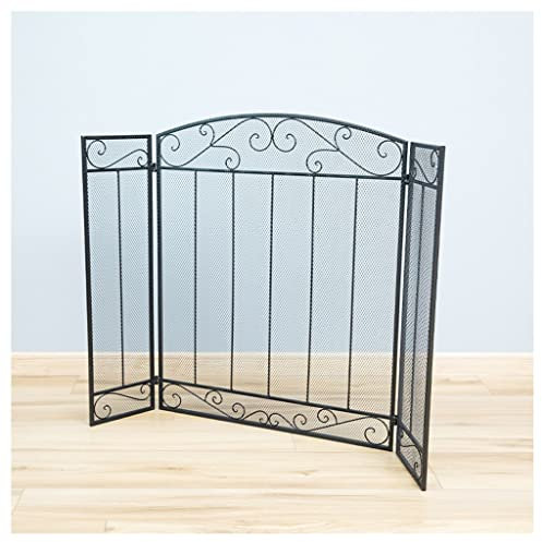 Écran de cheminée Écran de style européen Écran d'étincelles Couverture de protection en fer forgé Partition murale Fire Écran de feu Accueil Intérieur à la foyer extérieure Accessoires de cheminée Éc