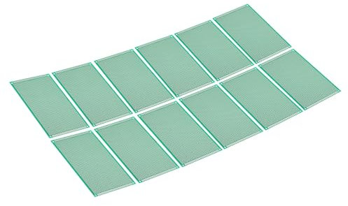 PATIKIL 6 x 3.5 PCB Board Circuit, 12 Pcs Single Sided Prototype Solder Boards for DIY Soldering and Electronic Project Circuit Boards Solderable Breadboard, Green