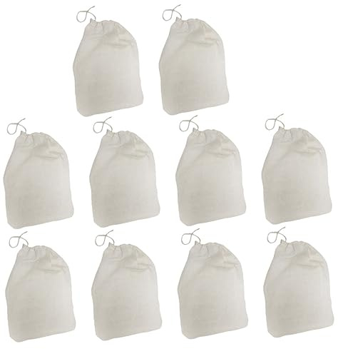 LAPYAPPE 50 Pièces Sachet Filtrant Coton Réutilisable Avec Cordon De Serrage Pour Thé Café Épices Lot