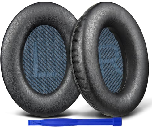 SoloWIT Replacement Earpads for Bose SoundLink Around-Ear II (Sound Link AE2/Model BA2) Over-Ear Headphones, Ear Pads Cushions with Soft Protein Leather, High-Density Foam - Black
