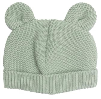 Trois Kilos Sept - Bonnet Naissance Maille Douce - Oreilles d’Ours - Chaud et Respirant - Reste Bien en Place - Maternité 0/1 Mois