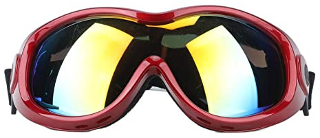 Ultra -Violettes Schutz Haustiergläser Hundebrillen Windschutz Sonnenbrillen für Haustiere einstellbare PVC -Rahmenpc -Objektiv Impact Proof Outdoor Abenteuer (Rot)