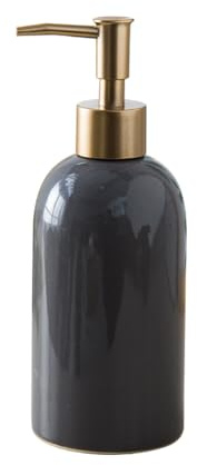 Guaber Dispensador de desinfectante de manos de cerámica, botellas dispensadoras de jabón líquido de gel, para baño, cocina, tipo moderno, decoración de baño