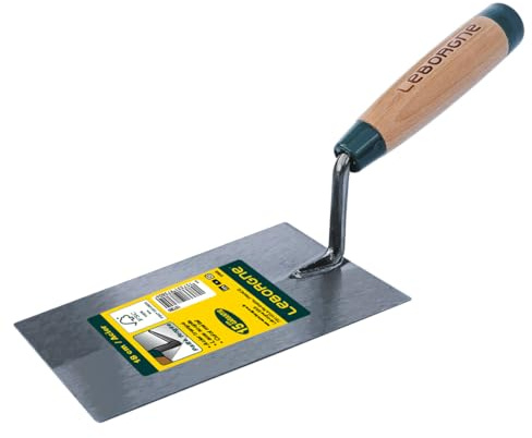 Truelle carrée 22 cm manche bois FSC® 100% – lame acier trempé et patte forgée pour maçonnerie et finition - LEBORGNE