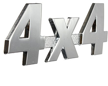 Alamor Auto Metall Chrom 3D Aufkleber 4X4 Verdrängung Emblem Abzeichen-Silber