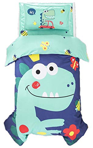 Stillshine. Literie pour Enfants 100% Coton, Parure de Lit Enfant - Dinosaure Animaux de La Forêt- Housse de Couette 120cm x 150cm + Taie Oreiller 40 cm x 60 cm pour Lit Junior/Bas Âge/Bambin/Bébé