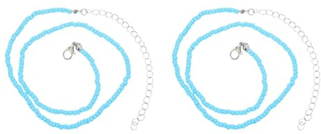 2 Stücke Bunte Perlenkette Damen - Einlagige Halskette Aus Glasperlen Einstellbares Design Für Vielseitige Looks Und Stil