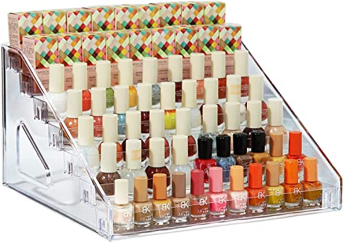 YIEZI Nagellack Aufbewahrung 84 Flaschen von 7 Schichten Sonnenbrille Acryl Display Rack ätherische Öle Halter klar Make-up-Organisator kein Werkzeug erforderlich Montage