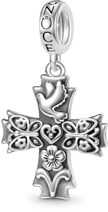 GNOCE Charm Anhänger Liebe Frühling Kreuz Anhänger 925 Sterling Silber Anhänger Schmuck Geschenk für Frauen Fit Schlange Kette Armbänder