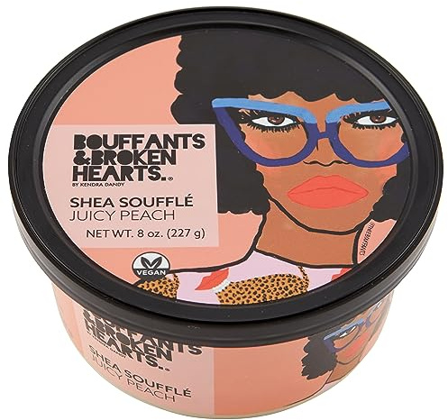 Ashanti Naturals Scented Whipped Shea Butter for Skin | Moisturizing African Raw Shea Butter, Almond Oil and Coconut (Juicy Peach Souffle, 8oz)