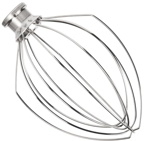 Edelstahl-Schneebesen für KitchenAid 5 Quarter Schüssel-Lift-Standmischer, K5AWW Rührbesen, 6-Draht Peitsche Aufsatz, Zubehör für Kitchen Aid Standmixer