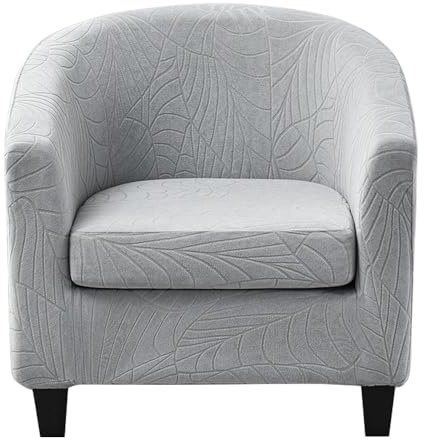 Meigeh Sesselbezug Stretch Sesselschoner 2 Stück Sesselhusse Stretch Sesselüberwurf für Tullsta Stuhl Cocktailsessel Schonbezüge Hellgrau