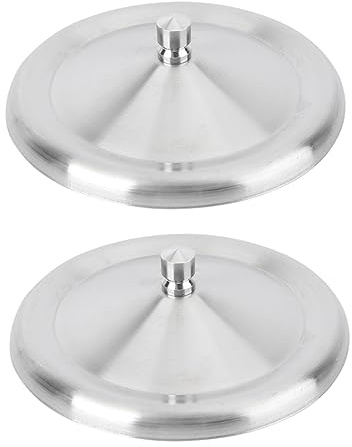 DECHOUS 2pièces Couvercles Ronds Acier Inoxydable Lot Pour Tasses Couvercles De Tasse Isolants Anti-poussière Pour Boissons Chaudes Protection Pratique