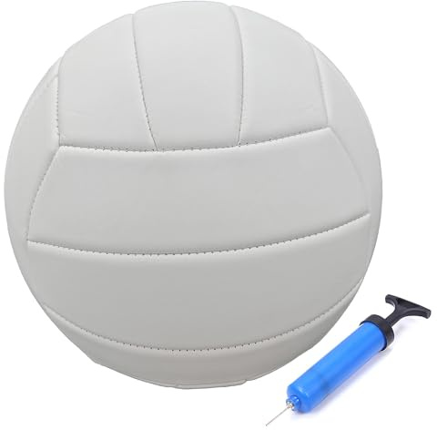 ABAJI Volleyball Official Size Thicker PVC Pure Color with Pump Waterproof Anti-Explosion Design Training Practice Indoor Outdoor Beach Pool Play