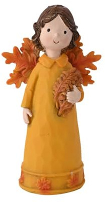 Widdop and Co. - Country Living - Adorno de pie de hada otoñal con calabaza - Pequeña figura de regalo para decoración del hogar de otoño, naranja, rojo y marrón para sala de estar, cocina o