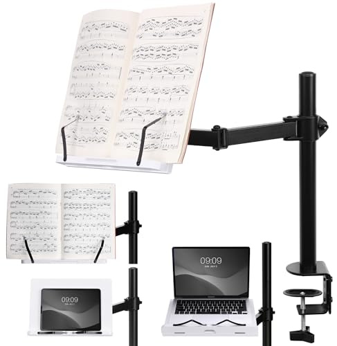 Navaris Leggio per Libri da Tavolo - Supporto per Libri in Legno di Acacia - Leggio da Tavolo Regolabile - Porta Libro Laptop Spartiti - Leggio Legno Diverse Angolazioni - Bianco
