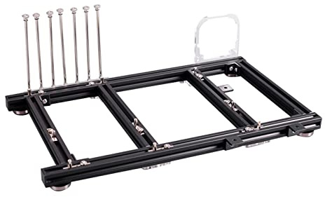 Caja de PC Al Aire Libre, Banco de Pruebas de PC Caja de PC de Computadora Marco Abierto de Bricolaje Plataforma de Prueba de Overclocking ATX de Aleación de Aluminio