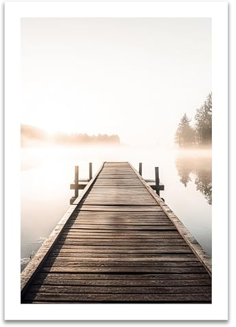 ARTFAVES® Poster - Steg am See | Wanddeko Wandbild Fotografie Modern | ohne Rahmen | 30 x 40 cm