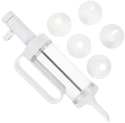 Didiseaon Cake Piping Kit Multi-Function Cream Nozzles White Biscuit Maker Kitchen Baking Tools Set for Cookie Cupcake Decorating and Pastry Filling