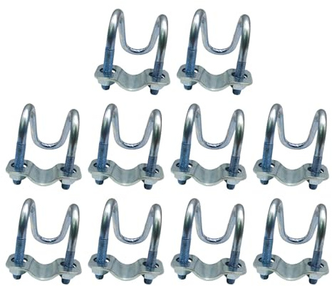 10Pcs Crosses Pipe Clamp Metal Steel Crosses Tube Buckle Pipe Connector Clamps for Greenhouses Farm Nursery