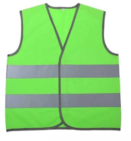 HWJFDC Chaleco Reflectante Chaleco Reflectante de Seguridad for niños, Chaleco Transpirable de Entrenamiento for niños, Tiras Reflectantes de Alta Visibilidad (Fluorescent Green)