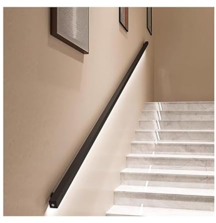 Pasamanos de escalera interior montados en la pared con luz LED con sensor de movimiento Barandilla de escalera de seguridad Iluminación de borde de escalón(1M)