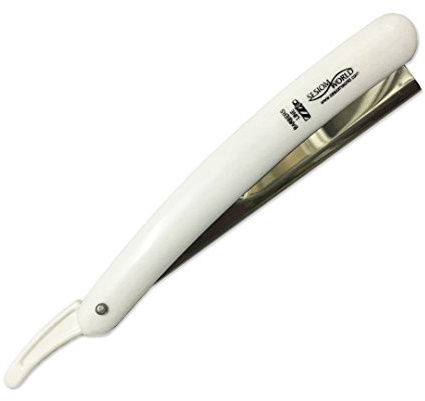 Sesiomworld Navaja Profesional Peluquería-Barbería Hoja Partida White 1 Unidad 200 g