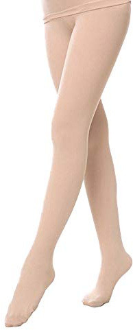 BOZEVON Niñas Baile Ballet Elásticos Camiseta/Pantimedias Niños Gimnasia Medias Leotardos Conjuntos Térmicos, Cutis (Medias)