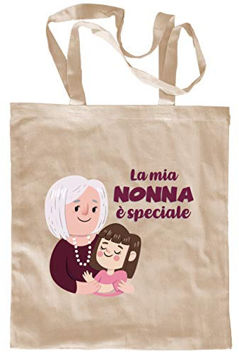 My Custom Style Coppia da 2 Sacchi Zaino Cotone #Nonni-Mia Nonna#