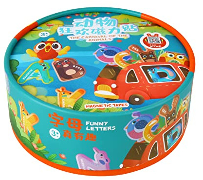 NOOLY 26 Stück Tiere Kühlschrank Alphabet Magnete Kinder Baby Kleinkind Lernspielzeug für Kinder zum Lernen im Vorschulalter CLTT0102