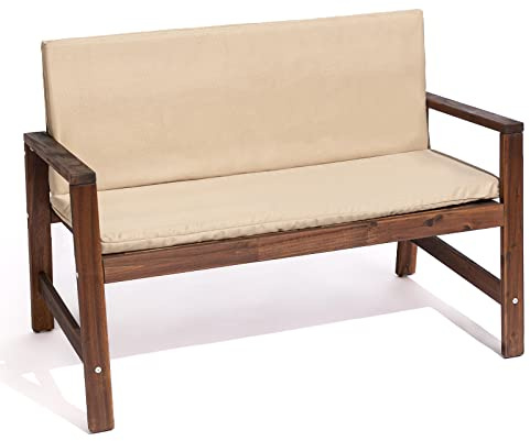 PARAMAISON Cuscino Panca 120x40 Cook, Imbottito, Sfoderabile, Antigraffio, con Laccetti, Interni od Esterni, Imbottitura 5 cm, Universale Copri Panca Giardino