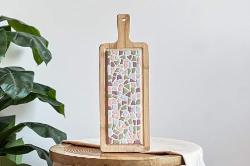 Little Creations Planche de service en mosaïque pastel | Kit de bricolage pour adultes | Créez votre propre plateau de service | 40 cm | Design durable | Nombreuses possibilités d'utilisation