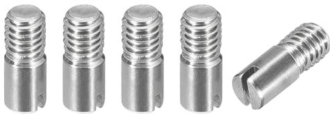 sourcing map 5 perni cilindrici scanalati M4 x 10 mm in acciaio inossidabile 304 tassello filettatura esterna perno di posizionamento per mobili armadi