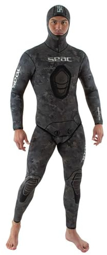 Seac Giacca Snake Man, giacca da 5 mm con cappuccio per subacquea, 100% neoprene UltraStretch, M