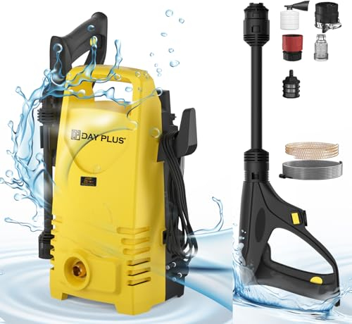 HSHa Hochdruckreiniger Auto 55Bar Hochdruckreiniger Kit 180° justierbare Düsen Power Washer Maschine für Auto Zaun Boden Reinigung Patio Bewässerung