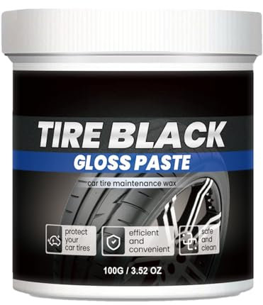 Opilroyn Crème Brillante pour Roues – 100 g de crème Brillante pour pneus | Crème Brillante pour pneus de Voiture, Brillance Polyvalente pour pneus de Voiture, crème de Nettoyage des métaux Efficace