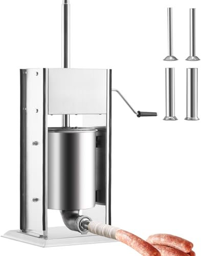 GarveeTech ZCW-APHELIOS Capacity 5L Silver Wurstfüllmaschine, Edelstahl, Fassungsvermögen: 5 l, Silber