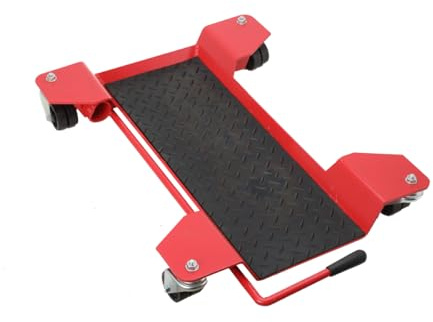 TABODD Motorcycle Maneuvering Aid 250KG, Heave Duty Motorcycle Centre-Stand Moving Dolly Motorcycle Dolly Mover Motorbike Trolley Skate Parking Aid Tool, Red