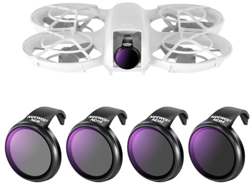 Neewer ND Filter Set Compatible with DJI NEO, 4 Pack ND8 + ND16 + ND32 + ND64 Neutral Density Drone Accessories, Slim Multicoated HD Optical Glass, FL-N22