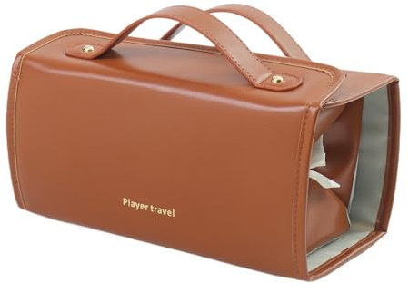 Astuccio per il trucco - Portapennelli | Borsa per il trucco da viaggio | Organizzatore cosmetico | Portapennelli da trucco da viaggio | Borse per cosmetici con diversi scomparti trasparenti amovi