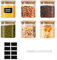 ZhouZGlass Glass Food Storage Jars Set of 6, Square Containers with Bamboo Lids, Pantry Organization Jar, Spice, Tea, Coffee and Sugar Container, Small Canister Set for Kitchen (700ml*6)
